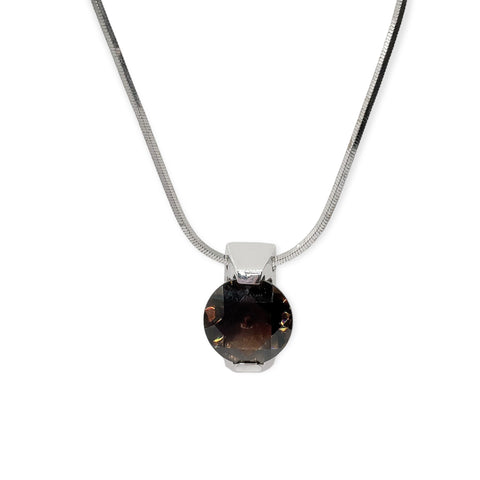 Collana Donna Quarzo Fumè in Argento - CA010683