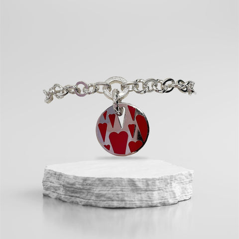 Bracciale Donna Smalto Rosso in Argento - BA010008